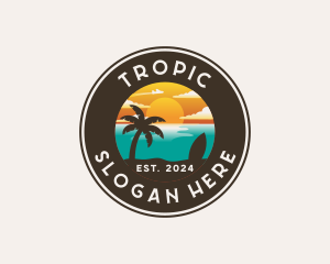 Beach Vacation Holiday logo design