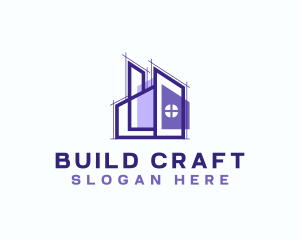 House Building Construction logo design