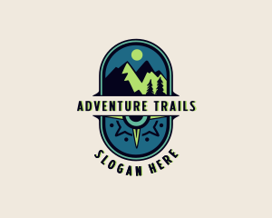 Travel Compass Camping logo design