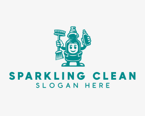 Cleaner - Sanitation Mop Cleaner logo design