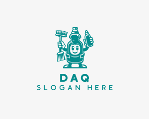 Clean - Sanitation Mop Cleaner logo design