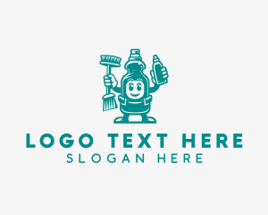 Cleaner - Sanitation Mop Cleaner logo design