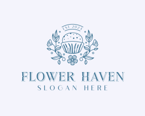 Flower Cupcake Patisserie  logo design