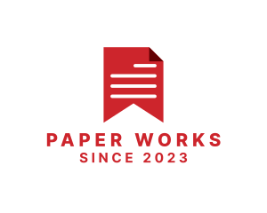 File - Modern Document Bookmark logo design