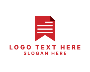 Modern Document Bookmark  Logo