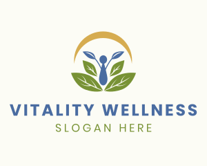 Wellness - Human Leaf Wellness logo design