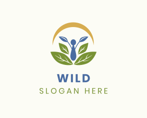 Supplement - Human Leaf Wellness logo design