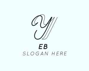 Business Calligraphy letter Y Logo