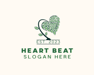 Heart Tree Leaves logo design