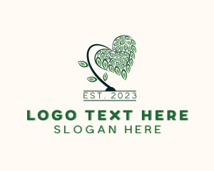 Heart Tree Leaves Logo