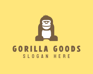 Ape Gorilla Animal logo design