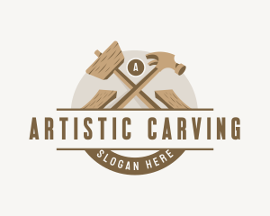 Carving - Carpentry Woodwork Workshop logo design
