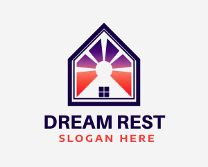 House Sunset Construction logo design