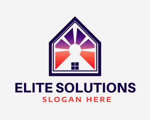 Broker - House Sunset Construction logo design