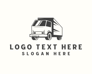 Closed Van - Transport Truck Logistics logo design