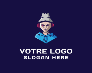 Streamer - Gamer Guy Hoodie logo design