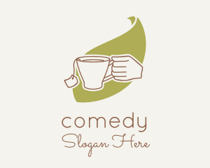 Coffee - Matcha Leaf Line logo design