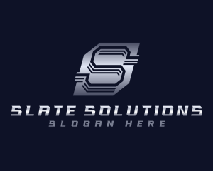 Industrial Tech Letter S logo design