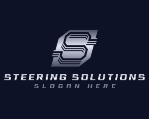 Industrial Tech Letter S logo design