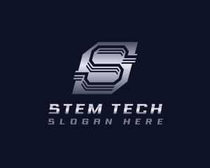 Industrial Tech Letter S logo design