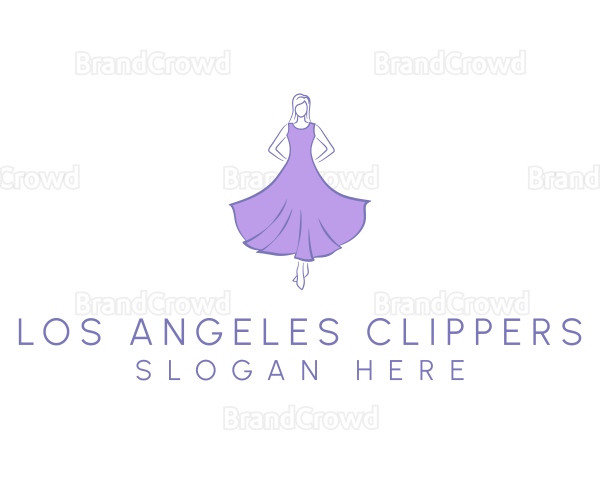 Feminine Purple Dress Logo