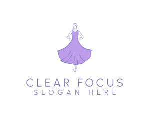 Feminine Purple Dress Logo