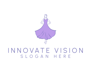 Feminine Purple Dress Logo