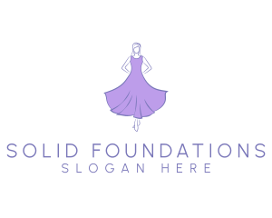 Feminine Purple Dress Logo