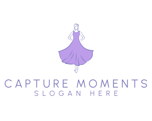 Dress - Feminine Purple Dress logo design