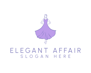 Prom - Feminine Purple Dress logo design