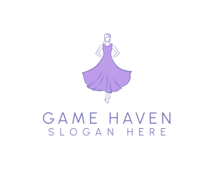 Pageantry - Feminine Purple Dress logo design
