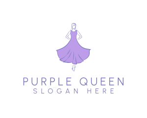 Feminine Purple Dress logo design