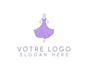 Feminine Purple Dress logo design