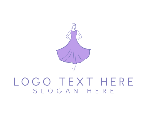 Feminine Purple Dress Logo