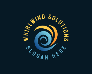 Whirlwind - HVAC Heating Cooling logo design