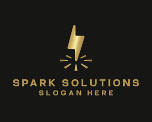 Lightning Spark Power logo design