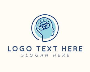 Thought Bubble - Human Brain Think logo design