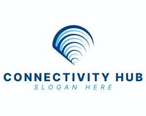 Wifi Signal Wave logo design