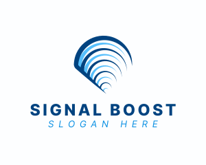 Wifi Signal Wave logo design