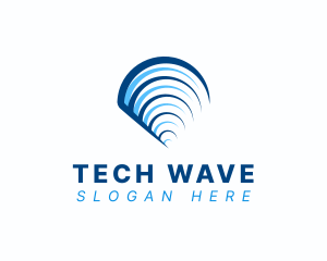 Wifi Signal Wave logo design