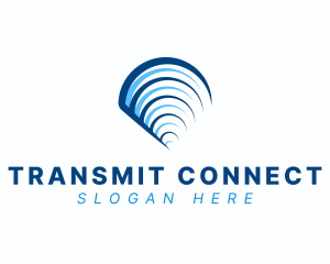 Transmit - Wifi Signal Wave logo design