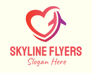 Flyer - Love Plane Travel logo design