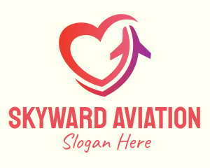 Aeronautical - Love Plane Travel logo design