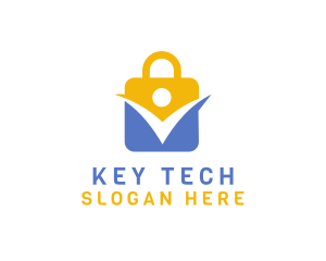 Padlock Person Security logo design