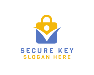 Padlock Person Security logo design