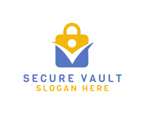 Encrypted - Padlock Person Security logo design