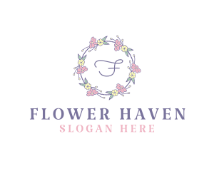 Flower Garland Wedding Planner logo design