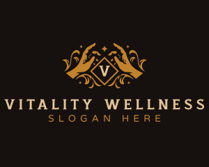 Hand Floral Wellness logo design