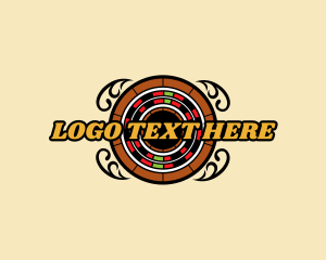 Luxury - Casino Roulette Gambling logo design