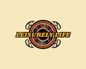 Casino Roulette Gambling logo design